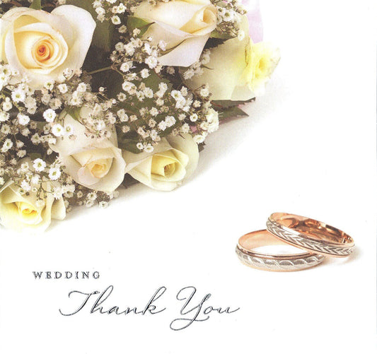 6 Luxury Wedding Gift Thank You Cards & Envelopes