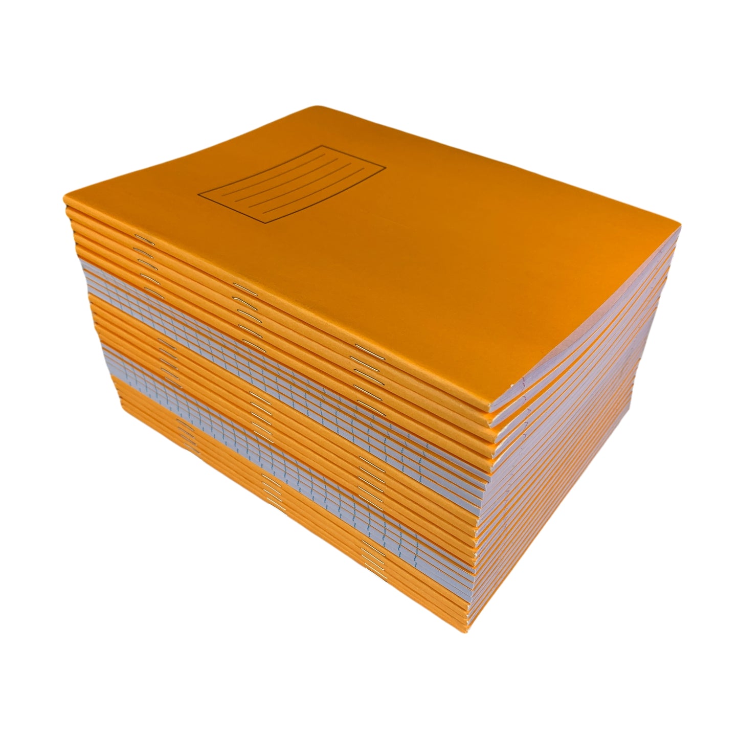 Pack of 50 Janrax 9x7" Orange 80 Pages Feint and Ruled Exercise Books