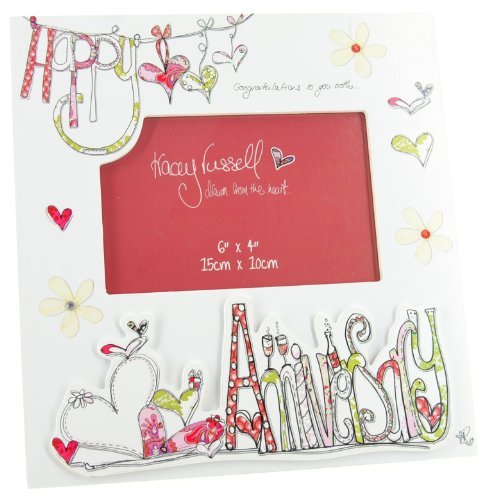 Tracey Russell MDF Frame 6" x 4" - Happy Anniversary