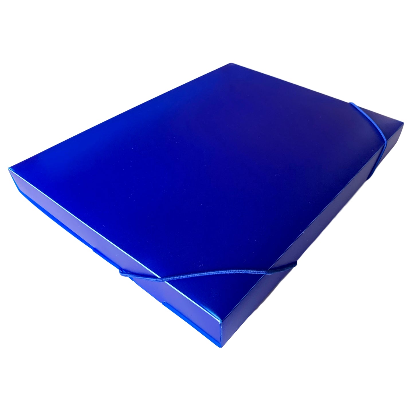 A4 Clearview Blue Box File with Elastic Closure