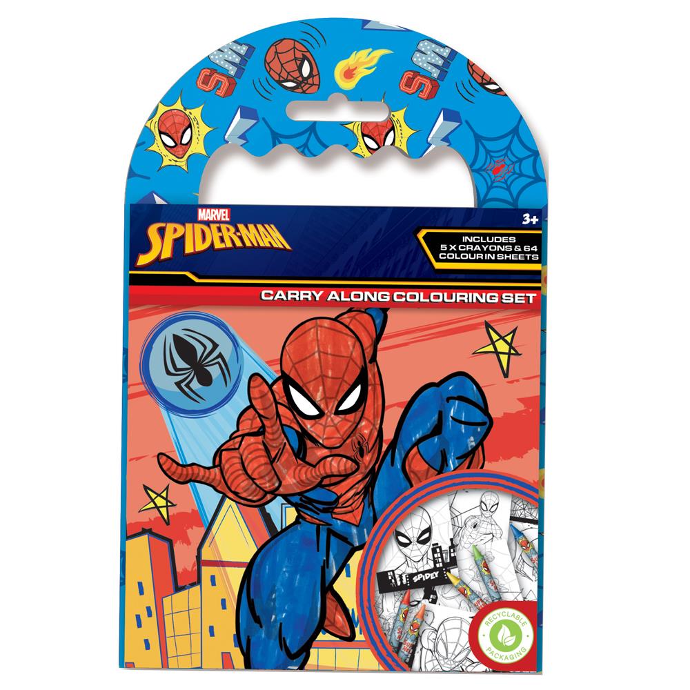 Spiderman Carry Along Colouring Set