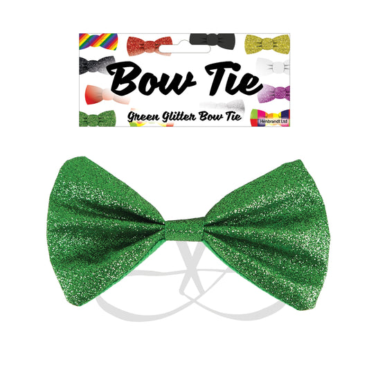 Green Glitter Bow Tie 12 X 7cm