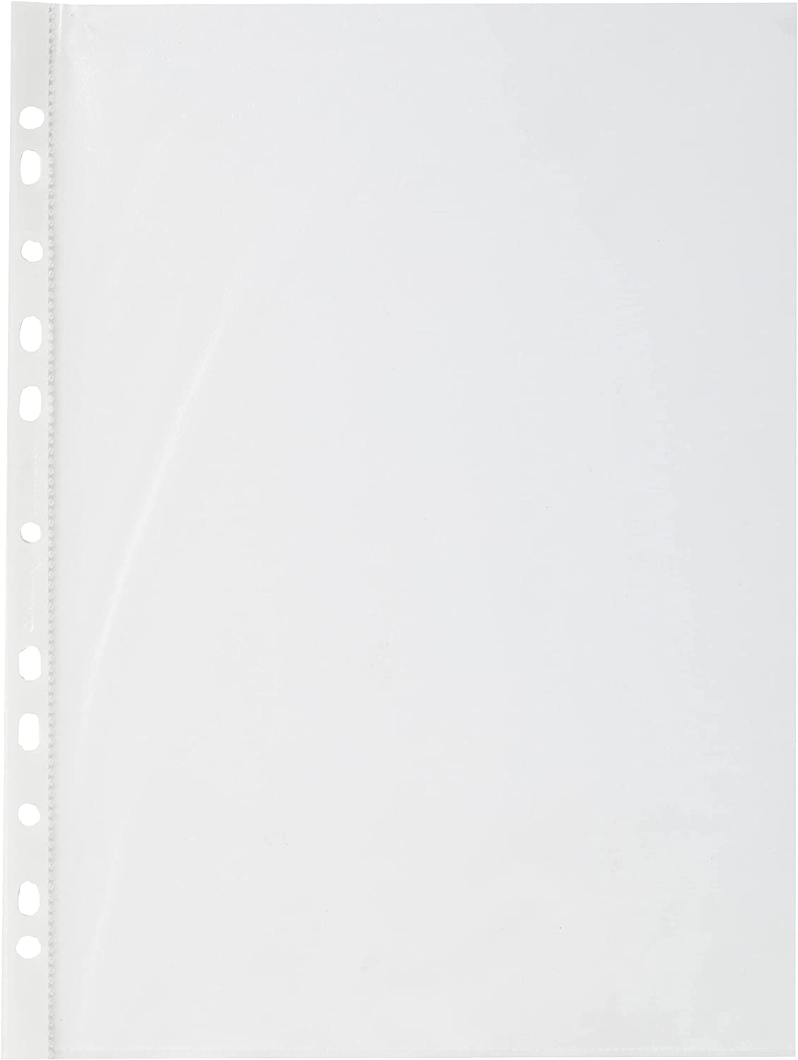 Pack of 100 50 Micron A4 Clear Polypropylene Punched Pockets