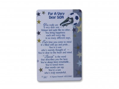 Dear Son Keepsake Wallet Purse Card