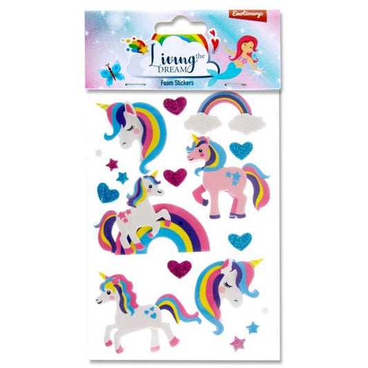 3D Unicorn Foam Stickers by Emotionery