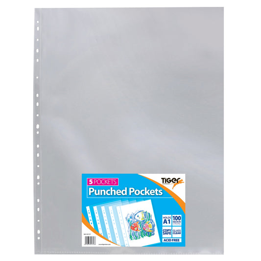 Pack of 5 A1 Punched Pockets