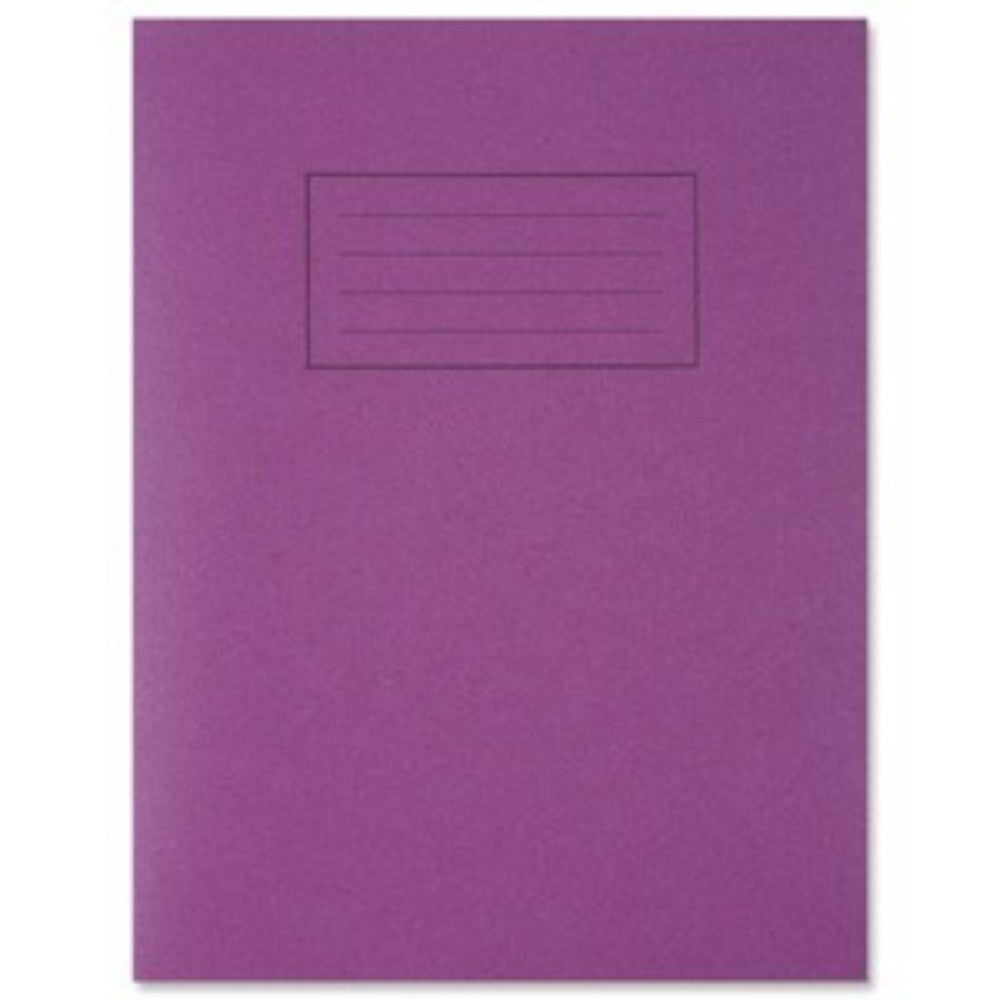 Silvine 9"x7" Purple Exercise Book - Lined with Margin