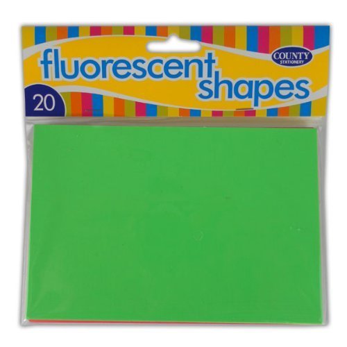 20 Fluorescent Blocks Shapes 102x152mm