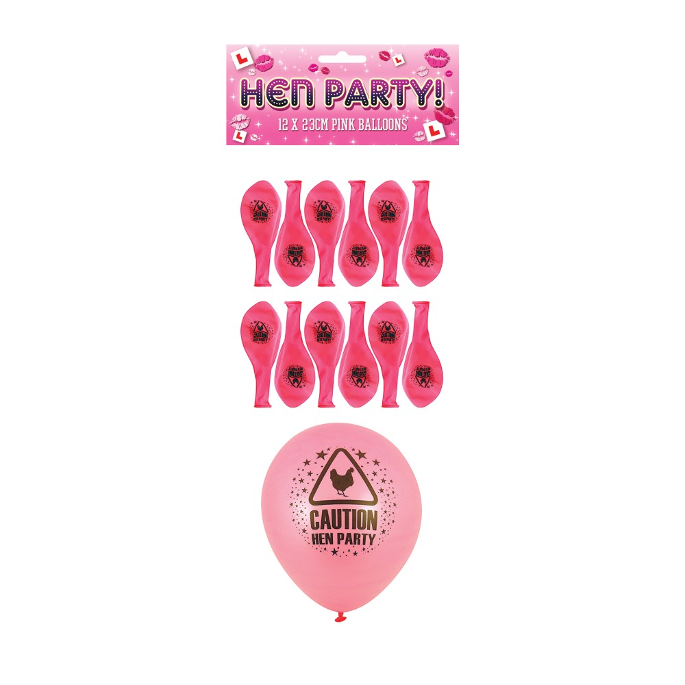 Pack of 15 Hen Party Balloons 23cm with Print