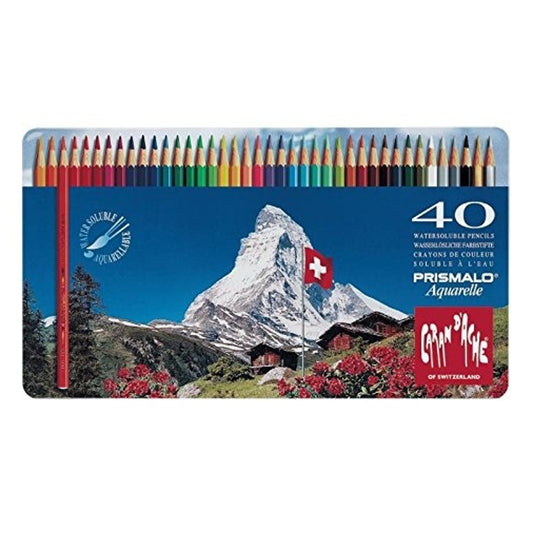 Caran D'ache Prismalo Aquarelle Colour Pencil - Assorted (Pack of 40)