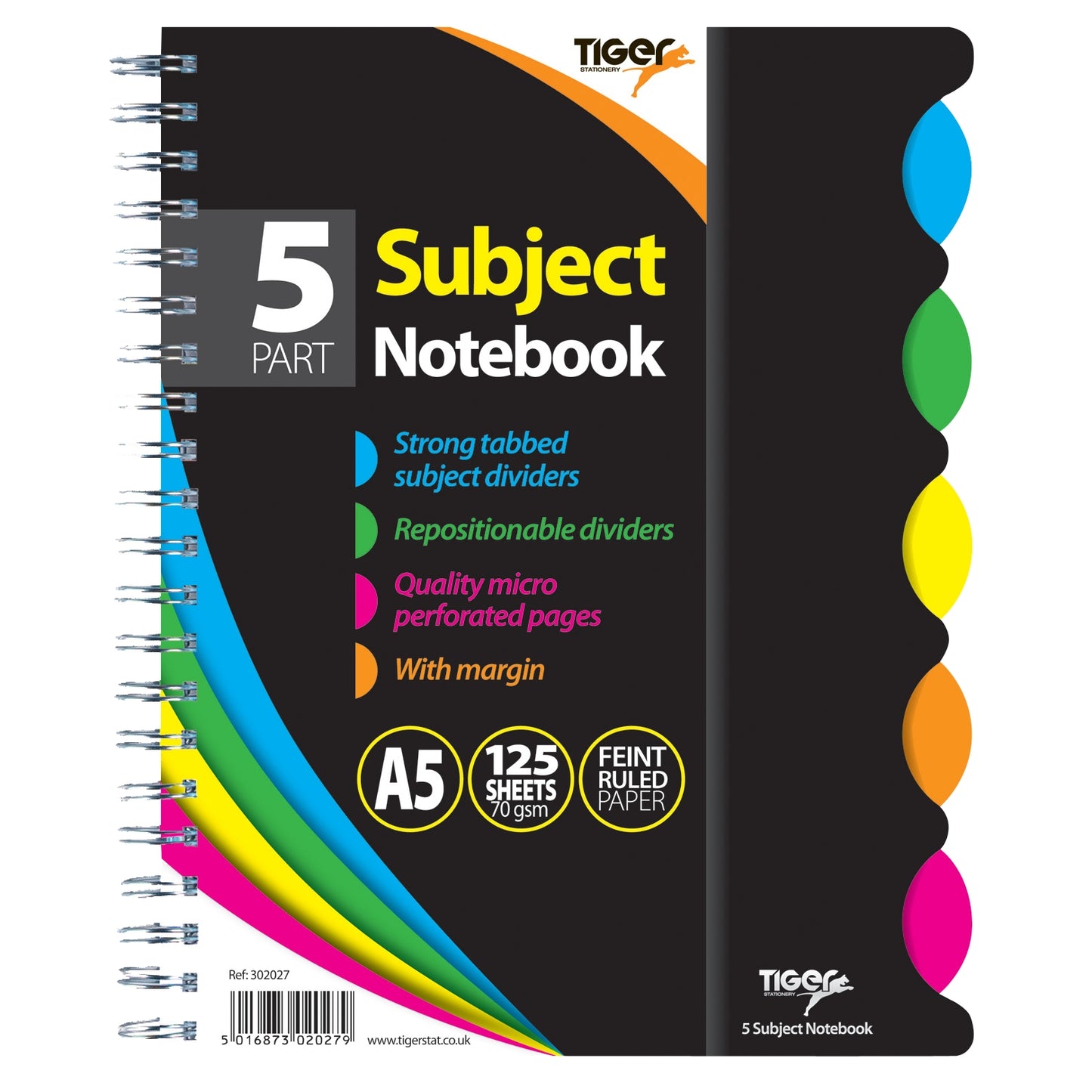 A5 5 Subject Twinwire Notebook