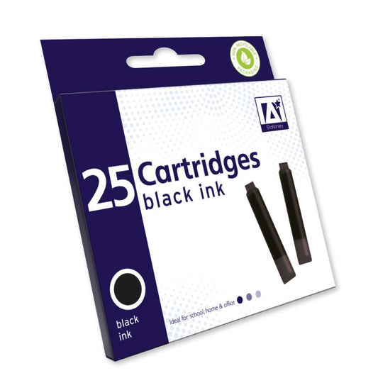 Pack of 25 Black Ink Cartridges