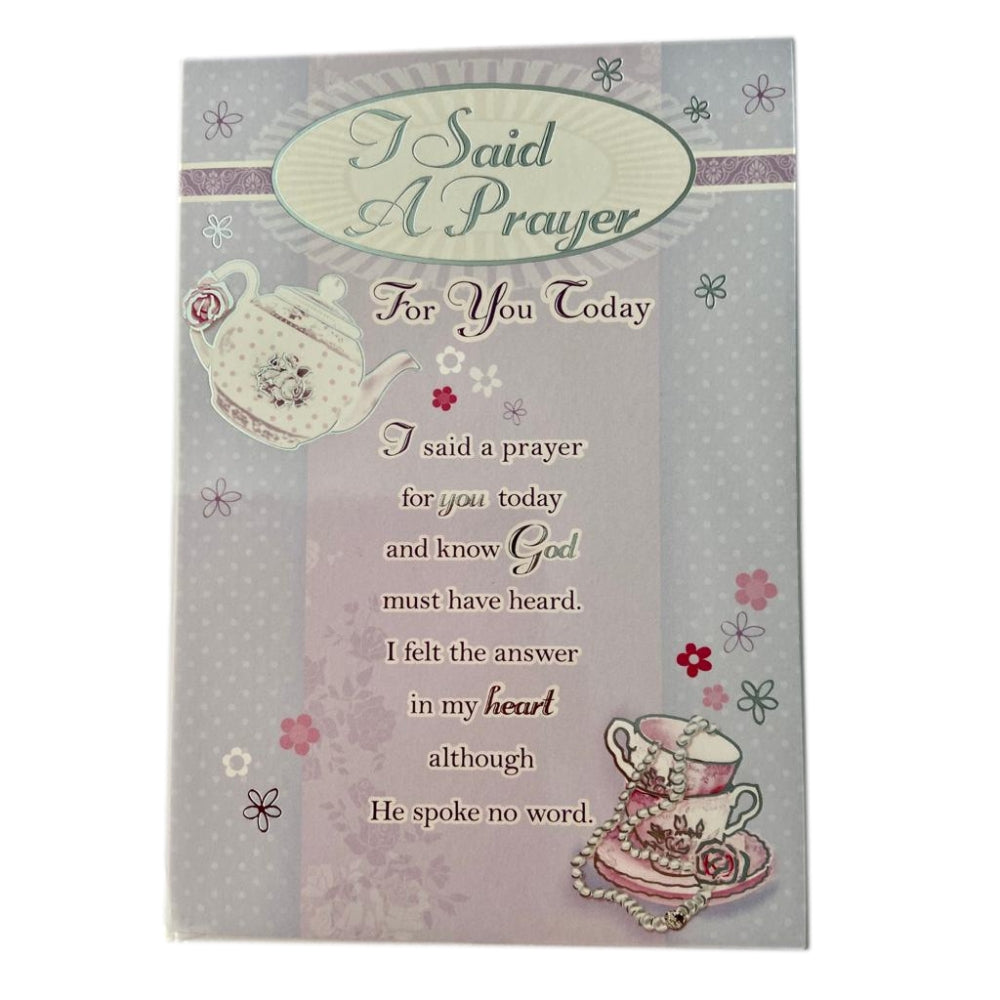 I Said A Prayer Religious Card Soft Whispers