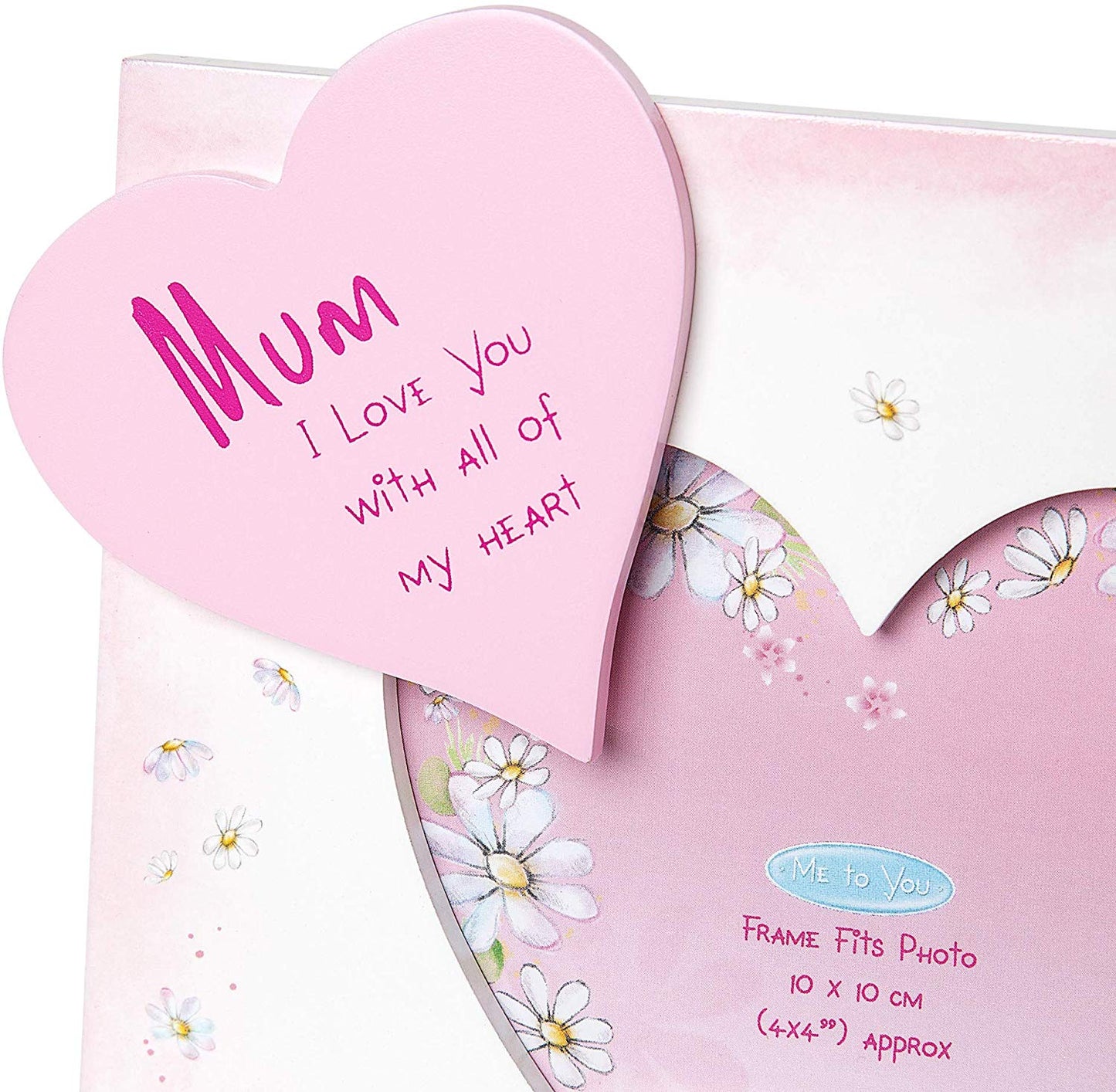 Me To You Mum Tatty Teddy Love Heart Photo Frame 4" x 4"