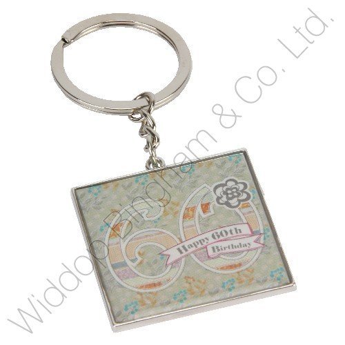 Laura Darrington Patchwork Collection Keyring - 60th Birthday