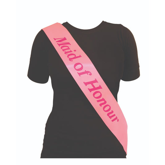 Maid of Honour Pink Hen Party Sash