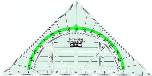 Green Line Geometric Set Square Protractor