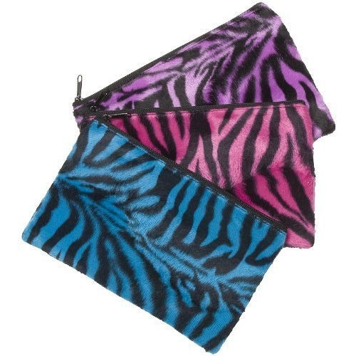 Animal Stripes Flat Fur Pencil Case