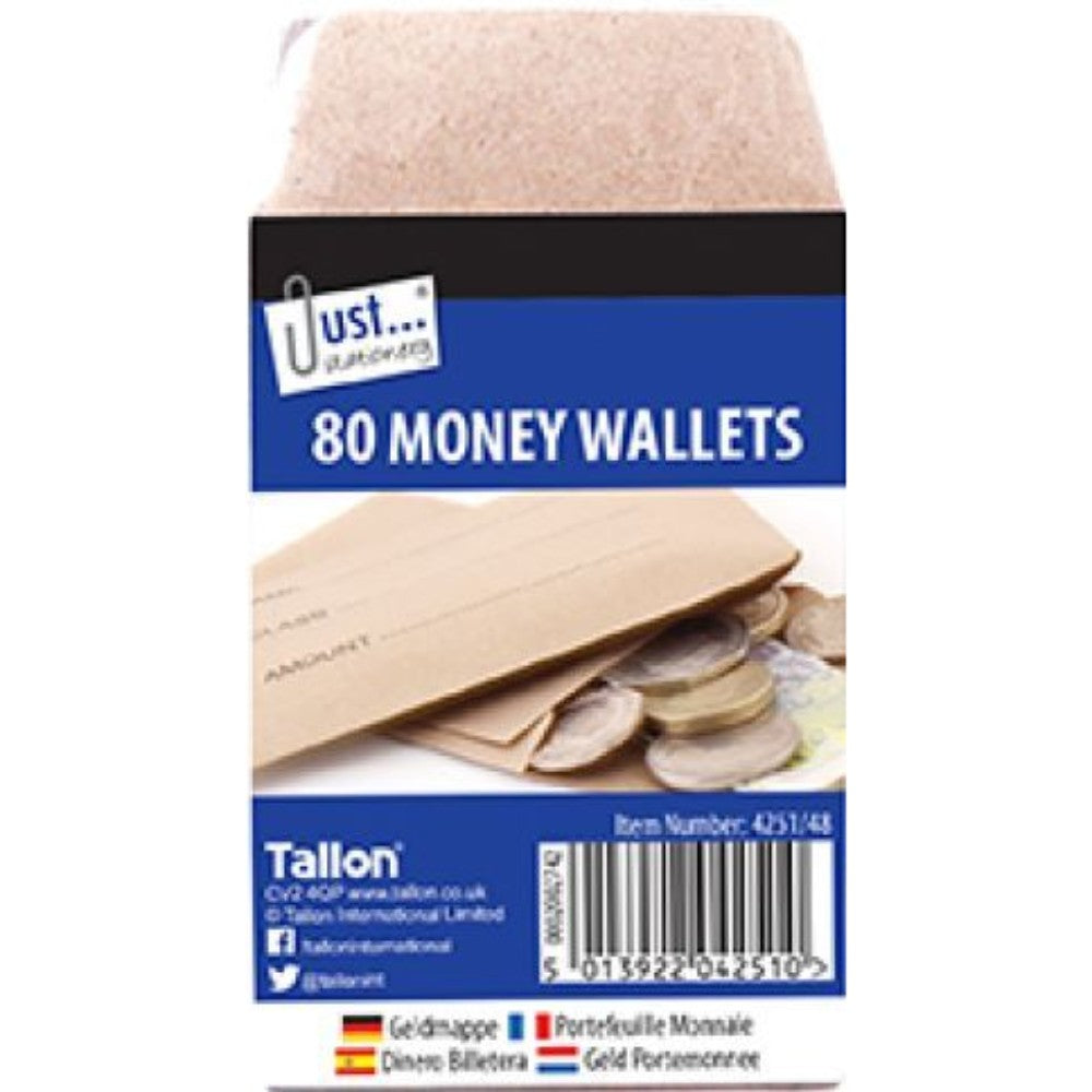 80 Money Wallets 70 x 105mm