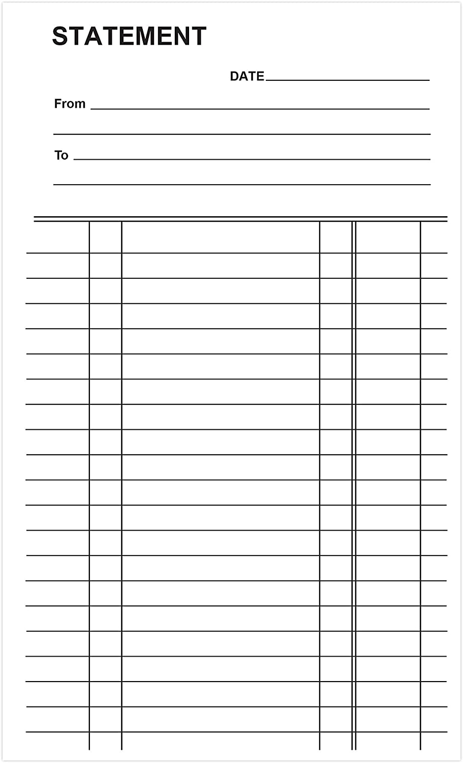 Duplicate Statement Book 8.25"x5" (210 x 127mm)