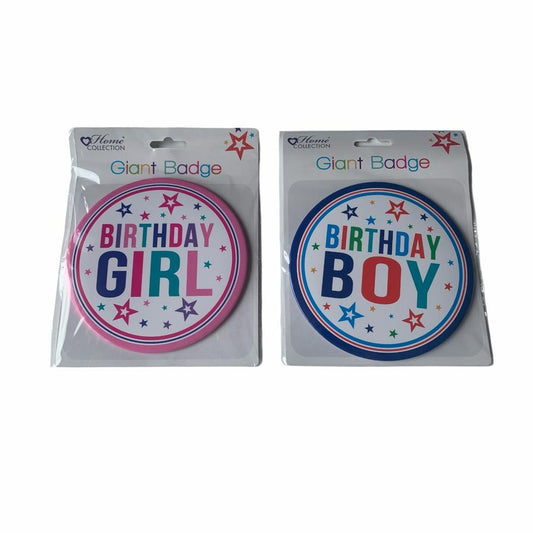 Giant Birthday Badge Boy or Girl