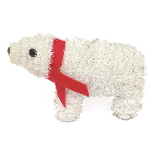 Christmas Tinsel Table Decoration Polar Bear