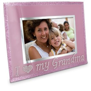 Pink Glass Photo Frame Grandma