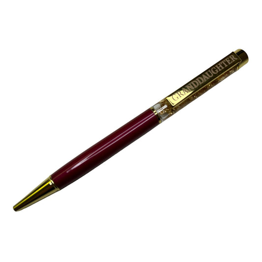 Granddaughter Captioned Gold Leaf Ballpoint Gift Pen