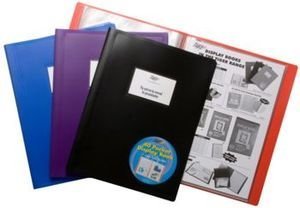 Tiger A4 10 Pocket Flexi Cover Display Book - Assorted Colours