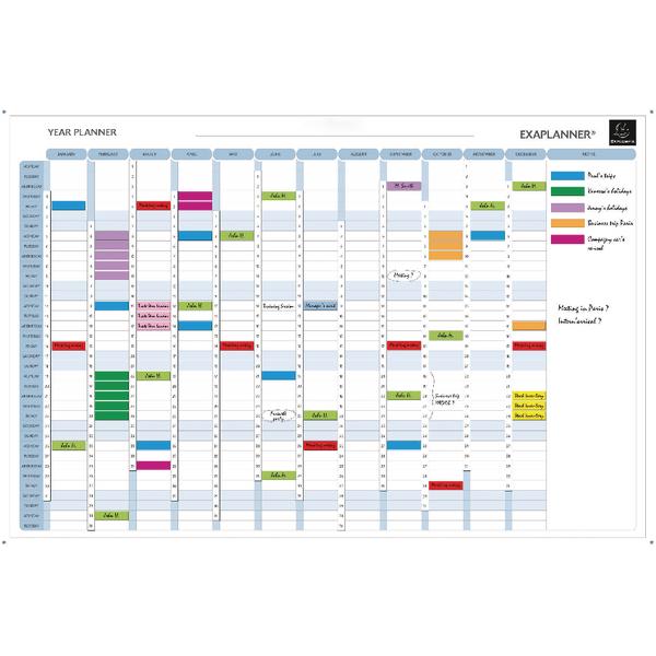 Exacompta Magnetic Perpetual Year Planner (Comes with magnets, magnet strips, pens and box) 56153E