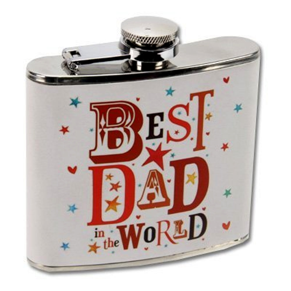 Blue Eyed Sun Jingles Coll S/S & PU 5oz Hip Flask - Best Dad