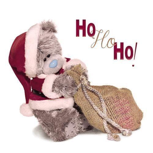 3D Holographic Ho Ho Ho Me to You Bear Christmas Card