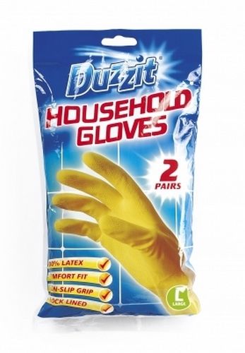 2 Pairs of Duzzit Household Gloves Large