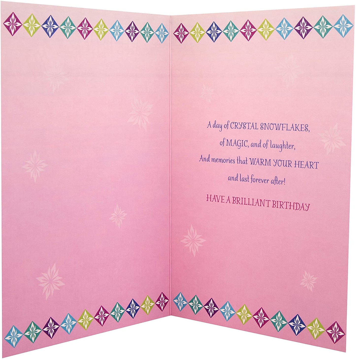 Disney Frozen Sparkling Design Girl Birthday Card