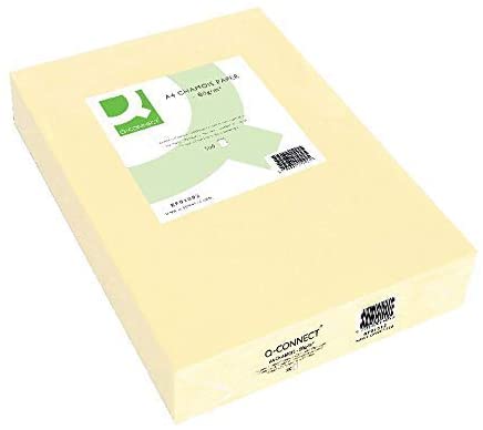 Q-Connect Coloured A4 Copier Paper 80gsm Cream Ream (Pack of 500)