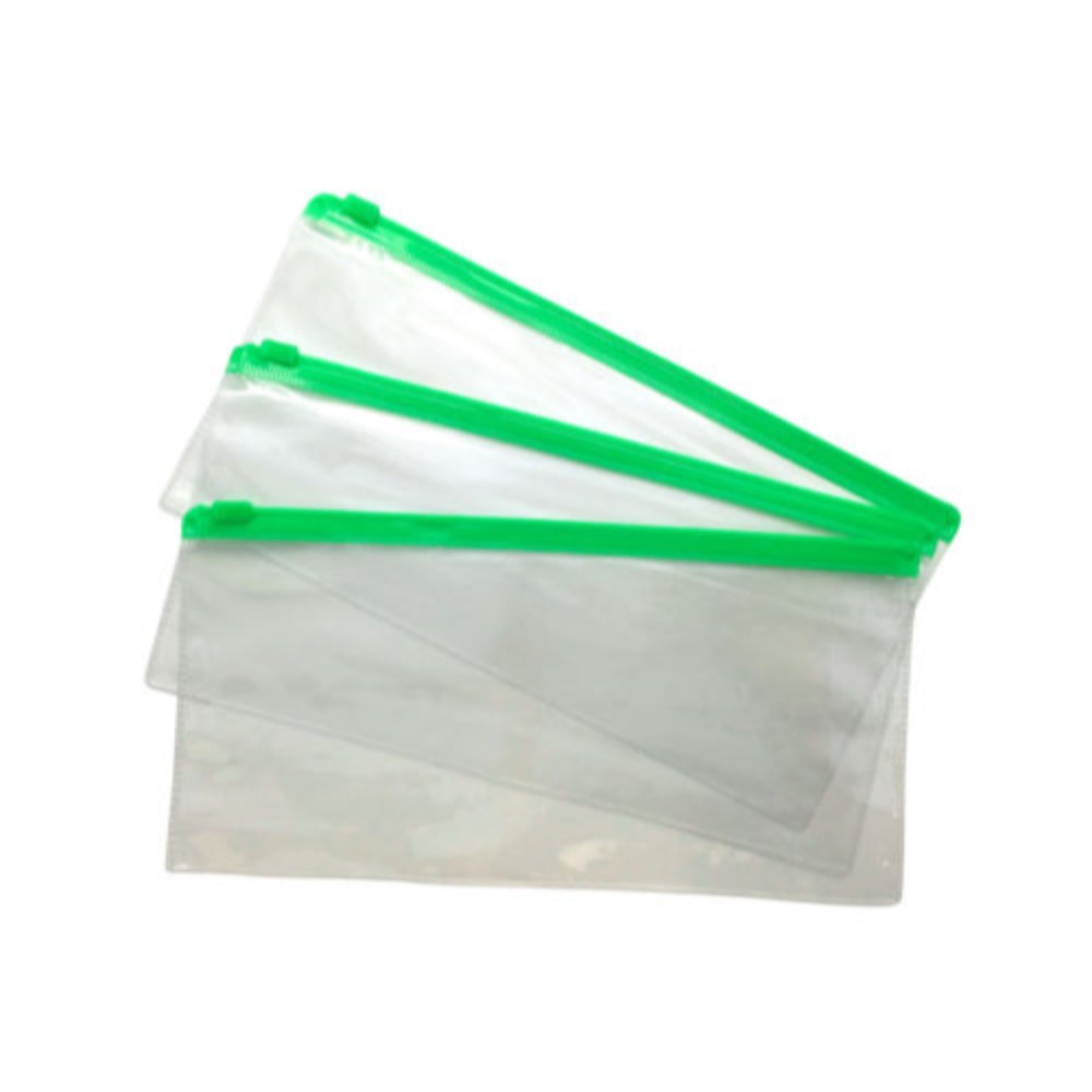 Pack of 12 DL Green Zip Zippy Bags