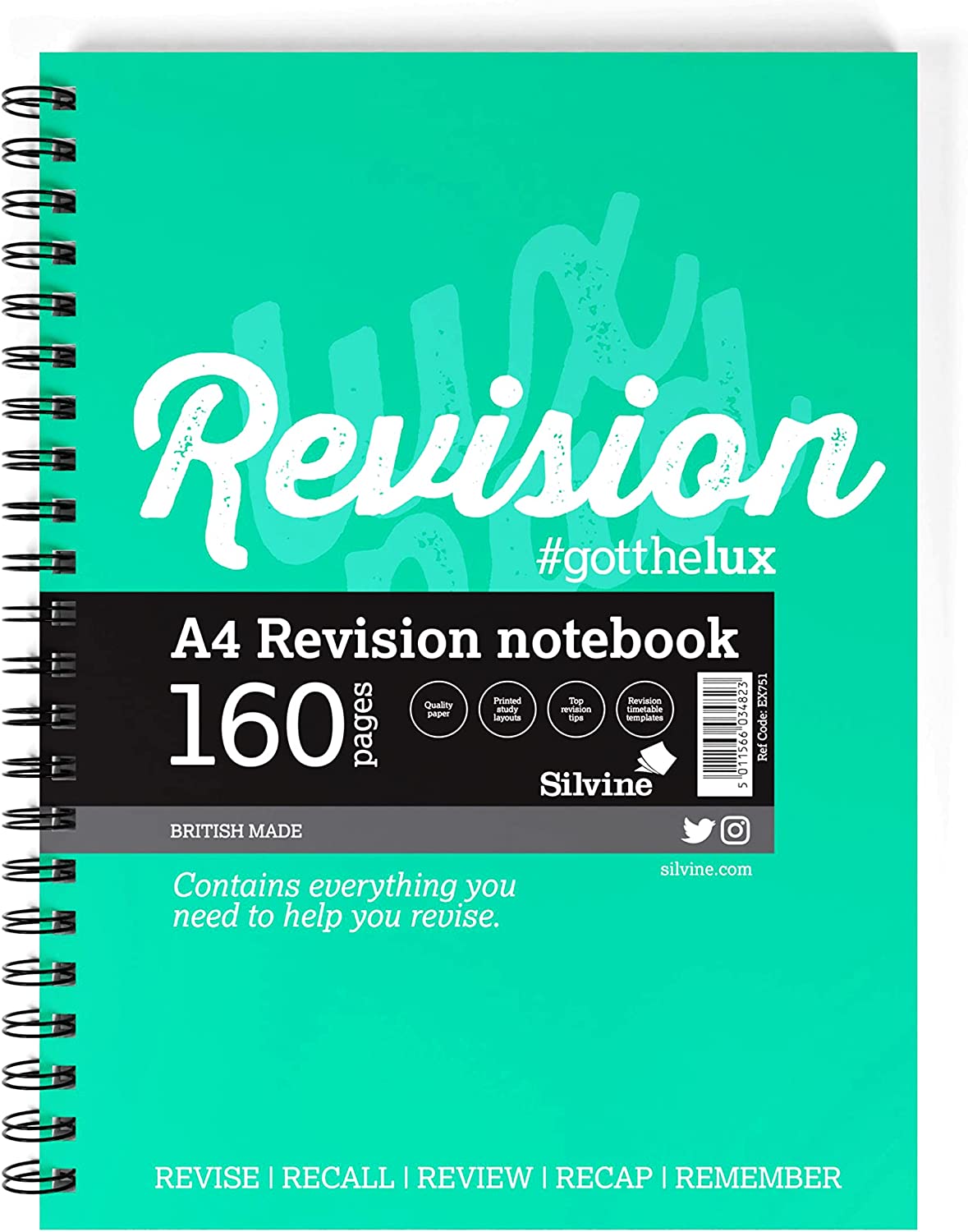 A4 160 Pages Wirebound Revision Notebook