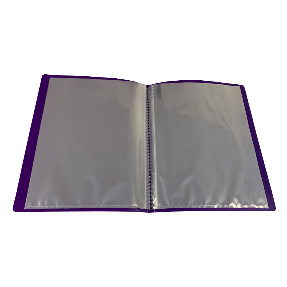 A5 Purple Flexible Cover 40 Pocket Display Book