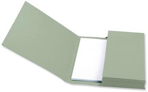 Pack of 50 Long Flap Foolscap Green Document Wallets