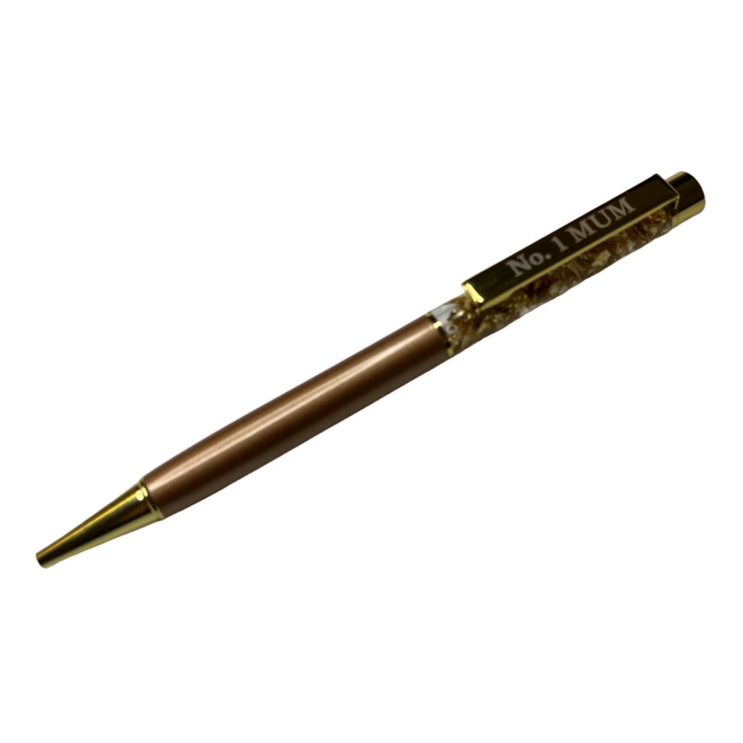 No. 1 Mum Captioned Gold Leaf Ballpoint Gift Pen