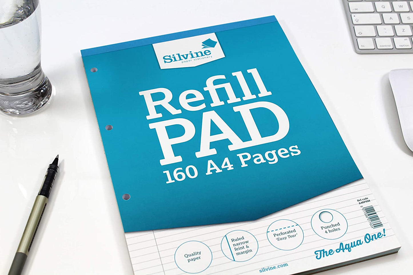 A4 Narrow Feint and Margin Refill Pad (210x297mm)