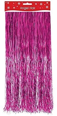 20cm Lamatta Tinsel Angel Hair Hot Pink