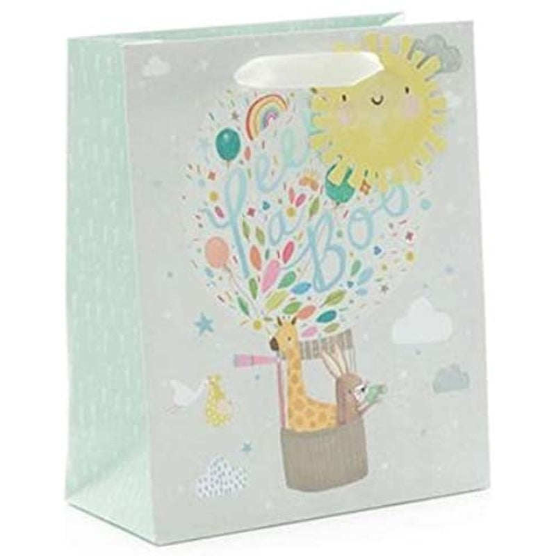 Carlton Cards Medium Gift Bag Peek a Boo Baby Animals Design