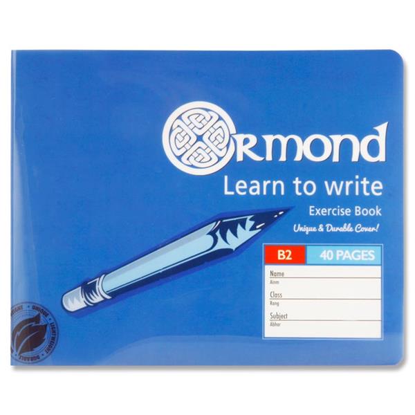 40 Pages B2 Durable Cover Learn To Write Copy Exercise Book by Ormond