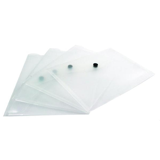 Pack of 12 A5 Polypropylene Clear Document Folders