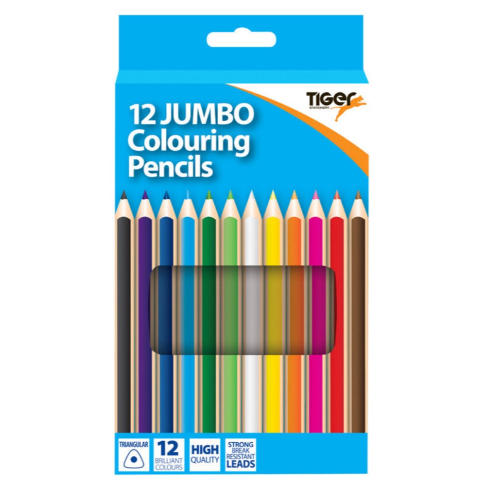 Box of 12 Jumbo Colouring Pencils