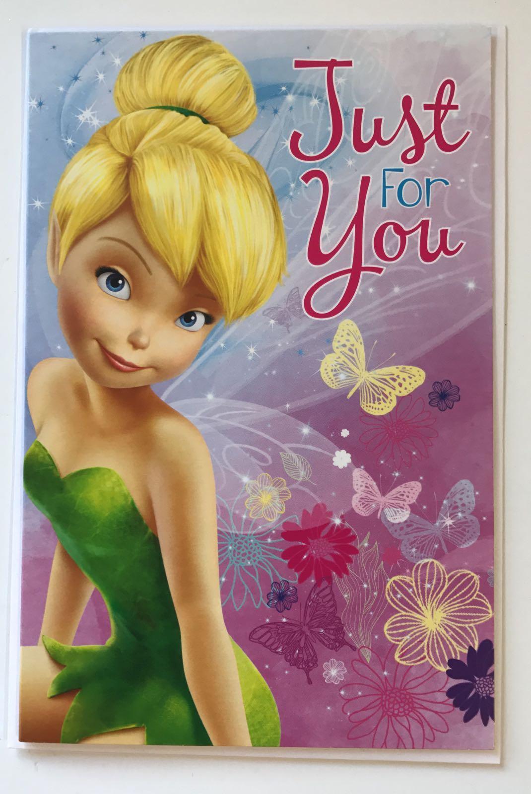 disney fairies tinkerbell just for you birthday card