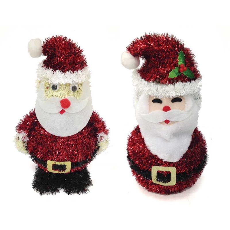 Large Santa Christmas Tinsel Decoration 