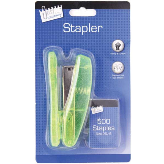 Metallic Stapler & 500 26/6 Staples