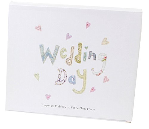 Vintage Collection Fabric Multi Aperture Wedding Day Photo Frame